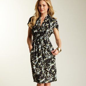 BB Dakota Satin Prism Peekaboo Back Midi Dress S